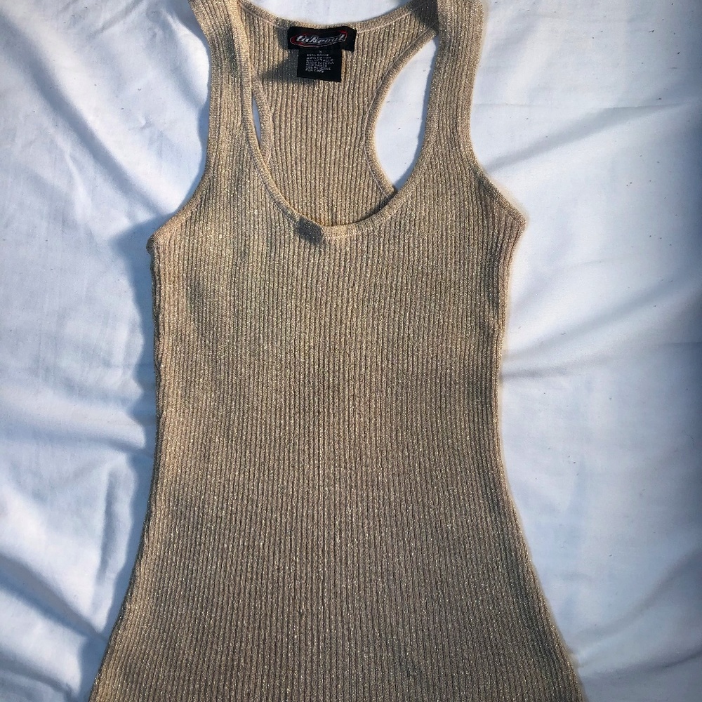 Takeout gold shimeery racerback tank
